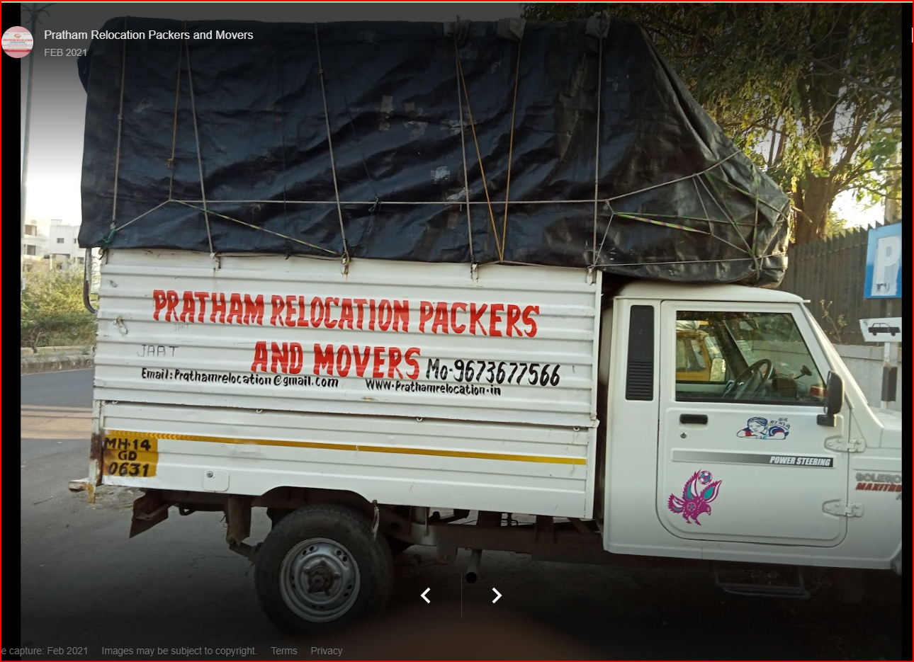 Pratham Relocation truck